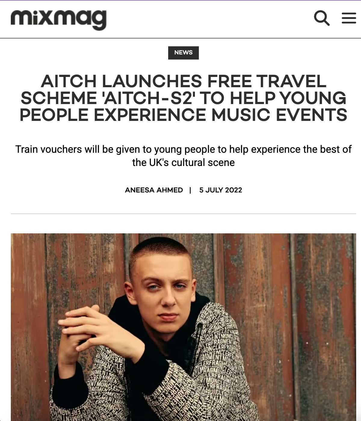 Mixmag coverage for the Aitch-S2 campaign.